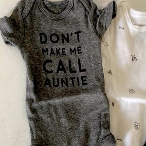 Uncle and auntie onesie set
